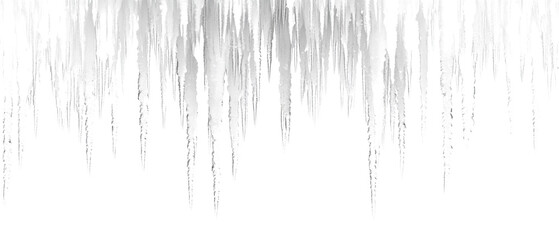 Aufkleber - A close-up image shows many icicles hanging against a black backdrop creating a stark visual contrast.