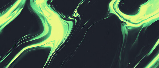 Fototapete - Neon overlay texture with dark outlines creates contrasting effects on a black background