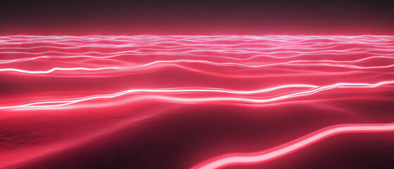 Fototapete - Vibrant neon overlay texture with pulsating light against a dark background dynamic atmosphere