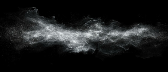Poster - Partially transparent spark layers create depth with textured overlay on black background