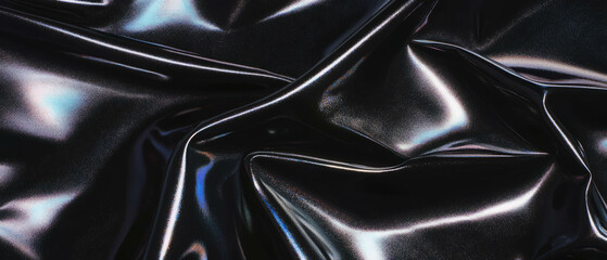 Poster - Elegant shimmering black texture with subtle light reflections on dark background