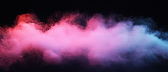 Poster - Smoke illuminated by lightning with dramatic lighting against a black background