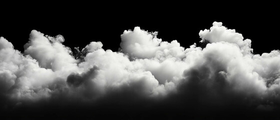 Poster - Atmospheric smoke overlay texture with fog effect on dark backdrop for various uses