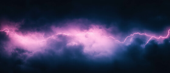 Poster - Dynamic smoke and lightning creating a dreamy bokeh effect against a dark background
