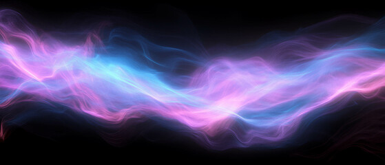 Fototapete - Vibrant smoke texture with atmospheric depth creating a mesmerizing effect on a black background