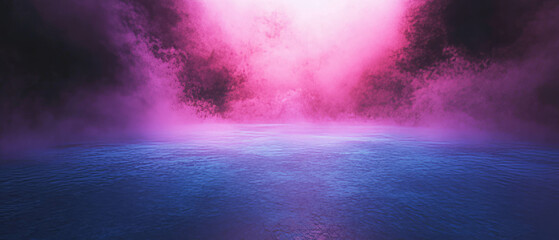 Poster - Smooth blended light texture with soft color transitions against a black background