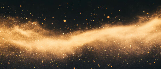 Poster - Soft diffused dust particles creating an ambient glow against a black background