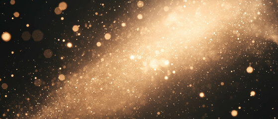 Poster - Soft diffused dust particles creating a gentle ambient light against a black background