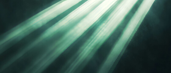 Poster - Soft diffused light rays illuminate a dark background with gentle ambiance