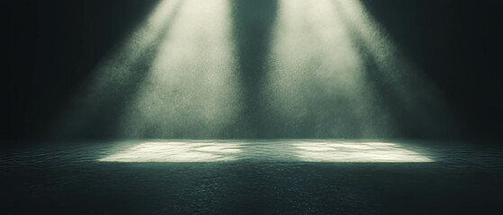 Poster - Soft diffused light creates gentle ambiance against a dark background at twilight