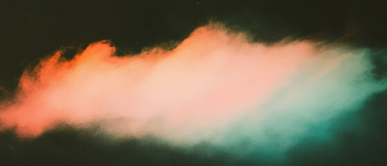 Poster - Soft pastel watercolor tones blend gently against a dark background