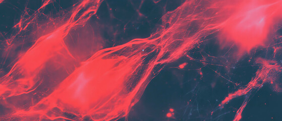 Poster - Creative abstract design featuring spider web textures and vibrant colors on a dark background
