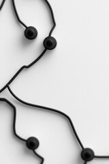 Poster - This design showcases abstract black circuit-like lines emanating on a white background, forming a modern and clean layout ideal for tech branding or messaging