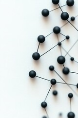 Poster - Black circuit-like lines extend dynamically across a white surface, forming an intricate design that allows for versatility in branding and tech communication
