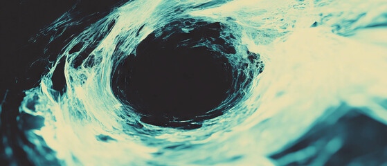 Fototapete - Swirling broken glass texture creates dynamic effect against a black background