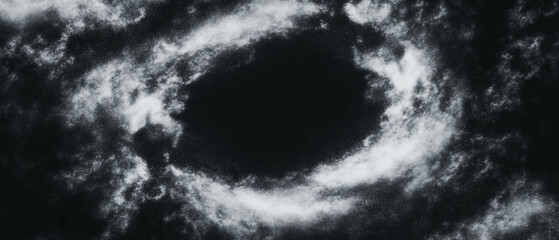 Fototapete - Swirling spiral dust patterns create a dynamic vortex effect on a dark background