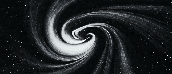 Leinwandbilder - Swirling spiral dust patterns with dynamic vortex effect on black background for creative uses