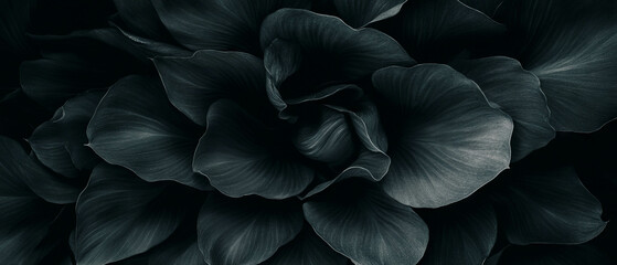 Poster - Swirling spiral petal arrangements with dynamic vortex effect on a dark background