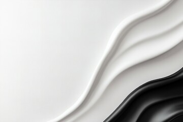 Poster - Soft edges and gradients create a harmonious blend of black and white patterns that evoke a sense of movement and tranquility. The interplay of colors forms a modern aesthetic