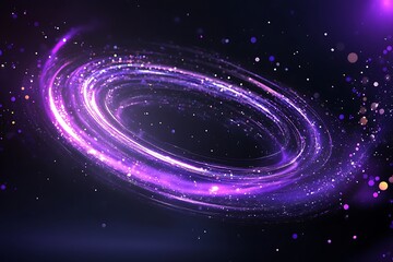 Poster - Abstract Purple Swirling Vortex of Light and Sparkle