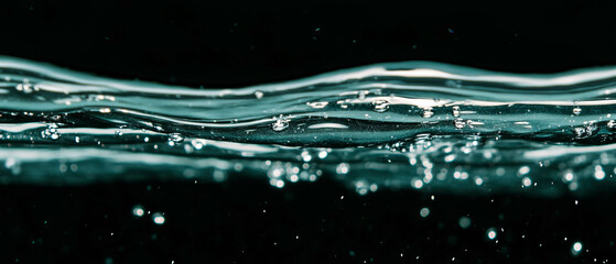 Poster - Dynamic water bubbles overlay with transient effects on a dark background