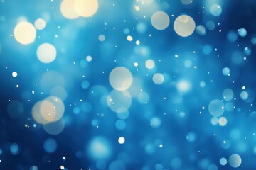 Poster - A captivating blue backdrop with gentle motion blur inspiring creativity and progress through vibrant color interactions in an enchanting tech ambiance