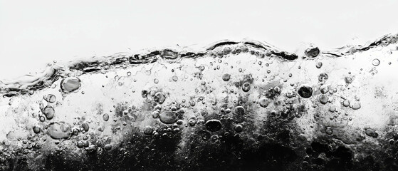 Poster - Water bubbles overlay texture with dark accents on a light background and soft contrast