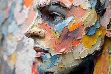 Poster - A close-up of an artist's palette with vibrant colors, capturing the essence 