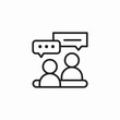 © John - customer discussion icon sign vector
