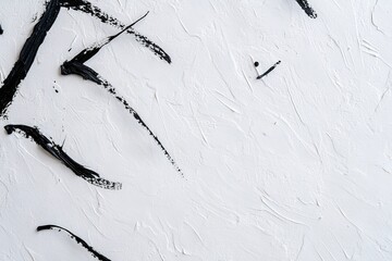 Poster - Black scribbles and abstract hand-drawn lines scatter across a white canvas, evoking creativity and fun. The ample negative space adds a modern touch ideal for artistic branding