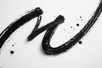 Poster - Black scribbles and hand-drawn abstract lines are scattered across a white canvas, creating a playful and inspiring atmosphere ideal for art branding and event promotion