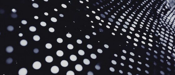 Poster - Dark dot pattern texture on a light background creating high contrast visual effects