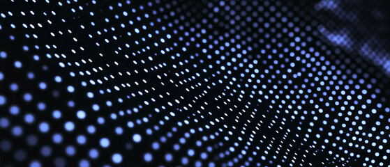 Fototapete - Dynamic dot texture pattern with fading dots and subtle transitions on black background