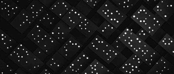 Poster - Dot texture pattern creating a structured appearance on a black background