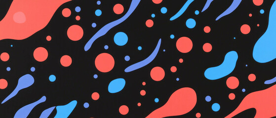 Poster - exploring vibrant dot texture patterns on a contrasting black background for artistic design