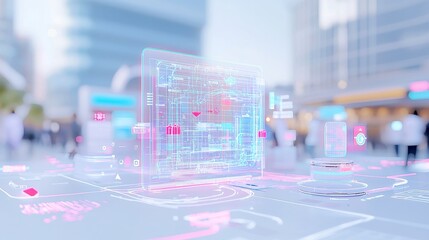 Poster - Augmented Reality Navigation System, immersive overlay map guiding users through environments with real-time wayfinding and interactive navigation features.