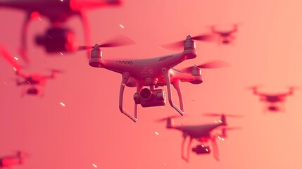 Poster - UAV Communication Network Overview, a detailed representation of data transmission pathways for unmanned aerial vehicles, highlighting connectivity and operational efficiency.