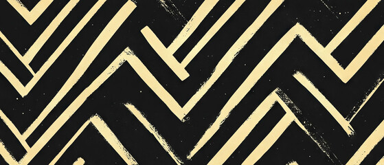 Poster - stylish monochrome line texture pattern with classic look on black background