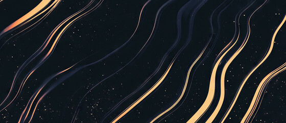 Poster - elegant line pattern with vertical designs on a black background featuring strong contrast