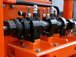 Poster - Industrial machinery close-up, factory setting