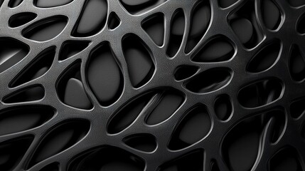 Aufkleber - Abstract dark gray metal mesh network texture.
