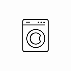 laundry machine icon sign vector