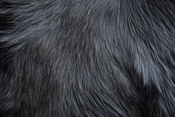 black dog fur close-up
