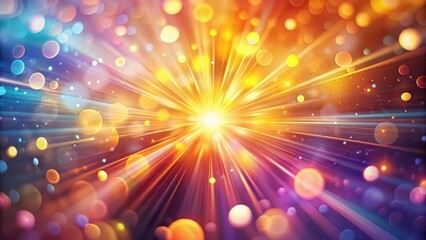 Poster - Radiant Burst of Light and Color A Festive, Energetic, and Vibrant Abstract Background