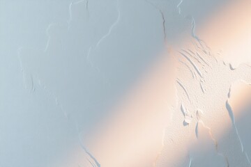Poster - A soft, warm spotlight casts a diffused glow on a light gray surface, creating a serene and inviting ambiance ideal for minimalist design. The smooth transition fades gently at the edges