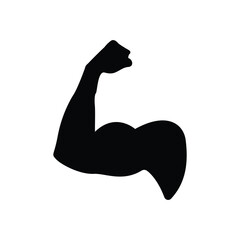 muscle silhouette vector design isolated on a white background