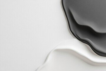 Poster - Subtle gradient background transitions from black to white, creating depth and simplicity. Ideal for use in branding, marketing, or creative projects that require ample negative space
