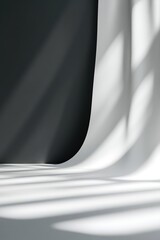 Poster - The subtle transition from black to white creates a calming backdrop with ample negative space, perfect for showcasing text or branding elements. The smooth texture invites creativity