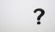 © hocine - Black Question Mark Illustration on White Background for Creative Design Projects, Concepts of Curiosity, Inquiry, and Uncertainty in Visual Art