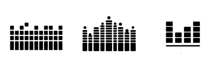 Poster - Abstract design of sound waveforms displayed in three unique styles highlighting rhythm and frequency